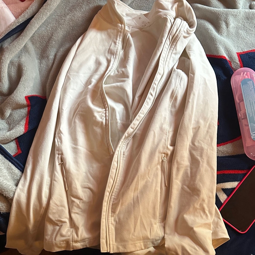 Calia Cream Zip-Up Jacket